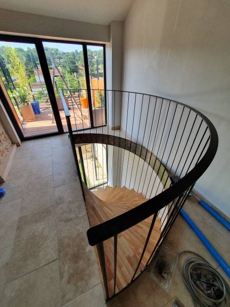 Escalier Bois/Métal - Finition Fantaisie