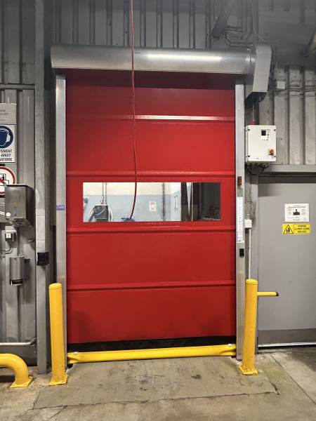 Porte rapide enroulable SAFIR avec bande de visibilité