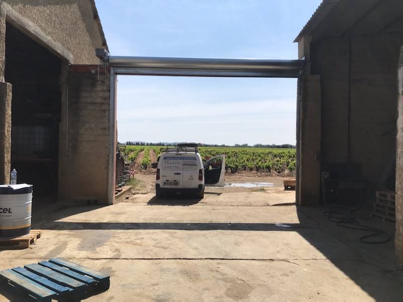 Rideau métallique, anti-tempête, motorisation 380V